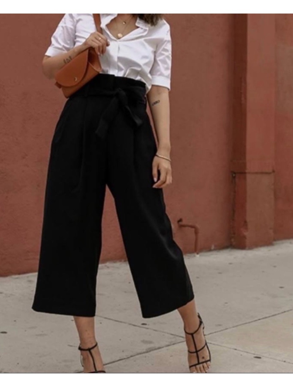 Proenza Schouler black pants wide leg size medium high waisted EUC